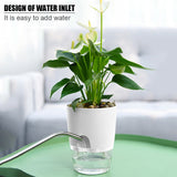 ABS Automatic Self Watering Flower Pot For Succulent Plants Indoor Home Decor Office Decor Hydroponic Flowerpot BATACHARLY