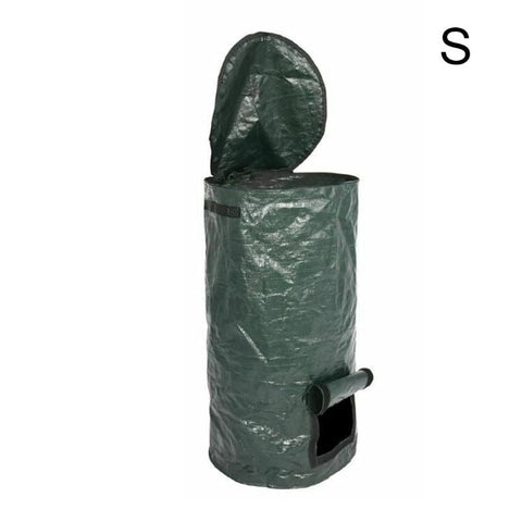 B2RF Collapsible Garden Yard Compost Bag with Lid Environmental Organic Ferment Waste Collector Refuse Sacks Composter BATACHARLY