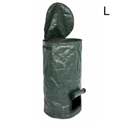 B2RF Collapsible Garden Yard Compost Bag with Lid Environmental Organic Ferment Waste Collector Refuse Sacks Composter BATACHARLY