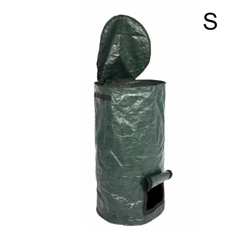 B2RF Collapsible Garden Yard Compost Bag with Lid Environmental Organic Ferment Waste Collector Refuse Sacks Composter BATACHARLY