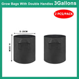BEYLSION 2 pcs 1/2/3/5/7/10/15/20 Gallons Garden Grow Bags Flower Vegetable Planting Pot Container With Handles For Grow Tent BATACHARLY