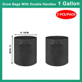 BEYLSION 2 pcs 1/2/3/5/7/10/15/20 Gallons Garden Grow Bags Flower Vegetable Planting Pot Container With Handles For Grow Tent BATACHARLY