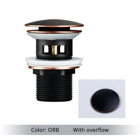 Bagnolux Polished Gold Basin Sink Drainer Corrosion Resistant Easy To Clean Pop Up Button Round Hole Bathroom Hotel Drainer BATACHARLY