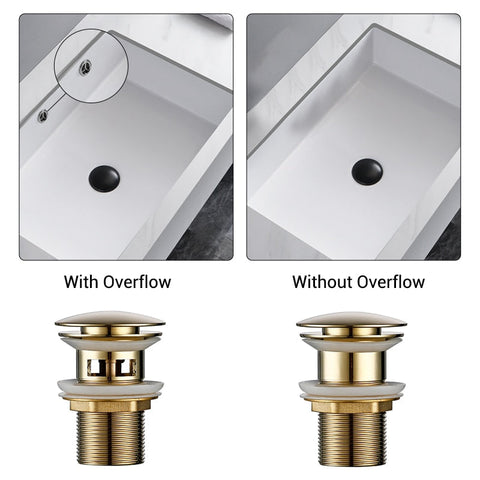 Bagnolux Polished Gold Basin Sink Drainer Corrosion Resistant Easy To Clean Pop Up Button Round Hole Bathroom Hotel Drainer BATACHARLY