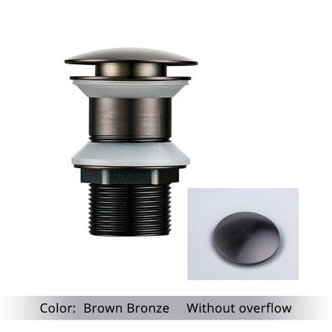 Bagnolux Polished Gold Basin Sink Drainer Corrosion Resistant Easy To Clean Pop Up Button Round Hole Bathroom Hotel Drainer BATACHARLY