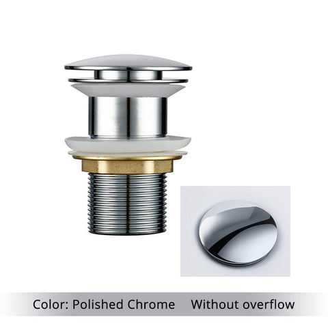 Bagnolux Polished Gold Basin Sink Drainer Corrosion Resistant Easy To Clean Pop Up Button Round Hole Bathroom Hotel Drainer BATACHARLY