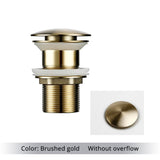 Bagnolux Polished Gold Basin Sink Drainer Corrosion Resistant Easy To Clean Pop Up Button Round Hole Bathroom Hotel Drainer BATACHARLY