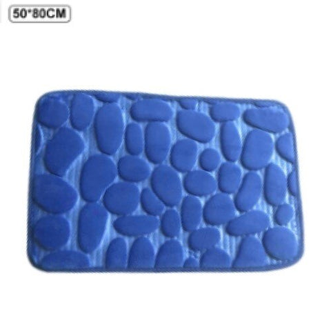 Bathroom Bath Mat Non-slip Carpet In Wash Basin Bathtub Side Floor Rug Shower Room Doormat Cobblestone Embossed Memory Foam Pad BATACHARLY