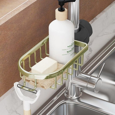 Bathroom Faucet Storage Rack Shower Soap Holder Bathroom Organization Shower Shelves Bathroom Accessories BATACHARLY