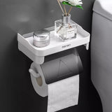 Bathroom Toilet Towel Paper Holder Phone Holder Wall Mount WC Rolhouder Paper Holder With Shelf Towel Rack Tissue Boxes 3 Colors BATACHARLY
