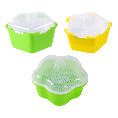 Bean Sprouts Growing Tray Seed Seedling Starter Dish Greenhouse Hydroponics Plant Cat Grass Germination Nursery Pot Grow Box BATACHARLY