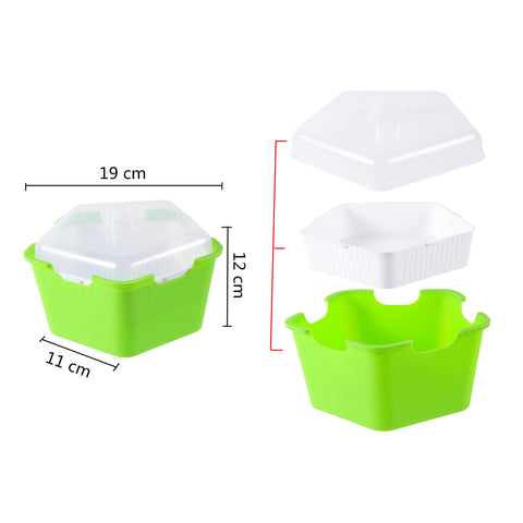 Bean Sprouts Growing Tray Seed Seedling Starter Dish Greenhouse Hydroponics Plant Cat Grass Germination Nursery Pot Grow Box BATACHARLY