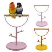 Bird Perch Stand Toy Wood Parrot Stand Platform Cage Accessories Exercise Toys for Cockatiel Lovebirds Budgies Parakeet BATACHARLY