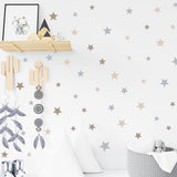 Cartoon Stars Beige Wall Stickers Removable Nursery Wall Decals Poster Print Children Kids Baby Room Interior Home Decor Gifts BATACHARLY