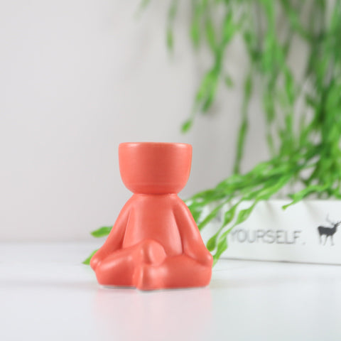 Creative Humanoid Ceramic Flower Pot Vase Plant Pot Ceramic Crafts Fleshy Flower Vase Home Decoration BATACHARLY