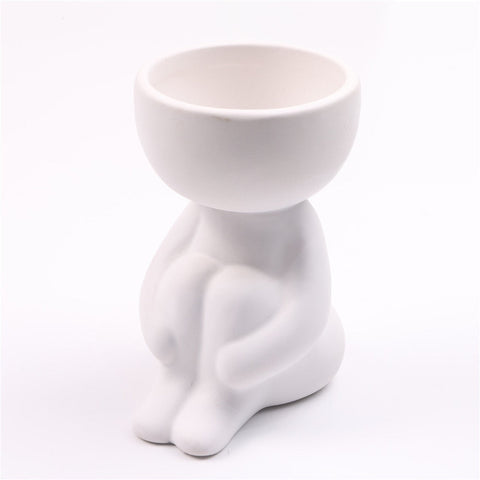 Creative Humanoid Ceramic Flower Pot Vase Plant Pot Ceramic Crafts Fleshy Flower Vase Home Decoration BATACHARLY
