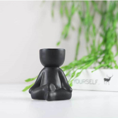 Creative Humanoid Ceramic Flower Pot Vase Plant Pot Ceramic Crafts Fleshy Flower Vase Home Decoration BATACHARLY