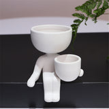 Creative Humanoid Ceramic Flower Pot Vase Plant Pot Ceramic Crafts Fleshy Flower Vase Home Decoration BATACHARLY