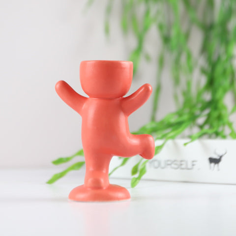 Creative Humanoid Ceramic Flower Pot Vase Plant Pot Ceramic Crafts Fleshy Flower Vase Home Decoration BATACHARLY