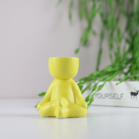 Creative Humanoid Ceramic Flower Pot Vase Plant Pot Ceramic Crafts Fleshy Flower Vase Home Decoration BATACHARLY