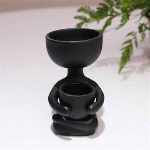 Creative Humanoid Ceramic Flower Pot Vase Plant Pot Ceramic Crafts Fleshy Flower Vase Home Decoration BATACHARLY
