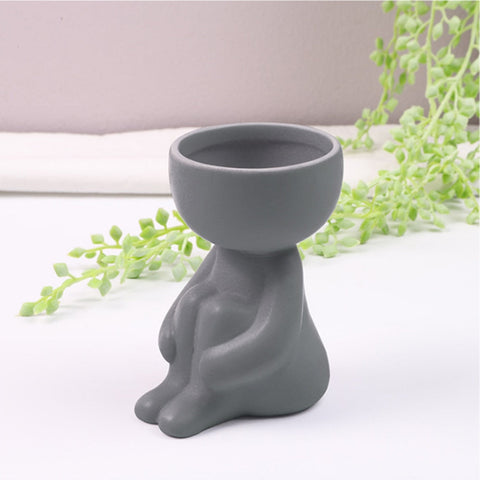 Creative Humanoid Ceramic Flower Pot Vase Plant Pot Ceramic Crafts Fleshy Flower Vase Home Decoration BATACHARLY
