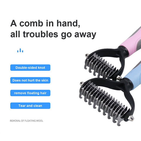 Dog Brush Pet Dog Hair Remover Cat Comb Grooming And Care Brush For matted Long Hair and Short Hair Curly Dog Supplies Pet Items BATACHARLY