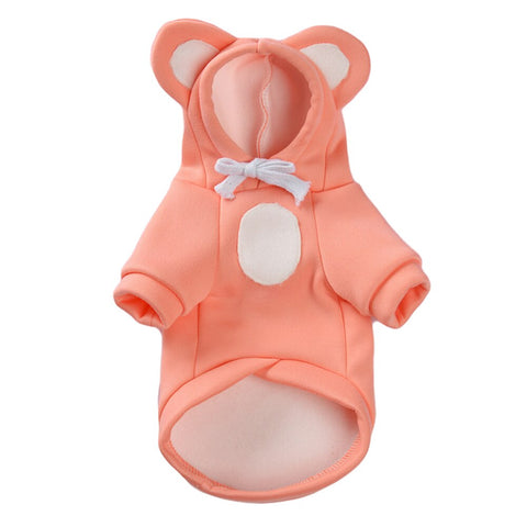 Dog Clothes Winter Warm Dog Cat Hoodies Fleece Warm Hooded Jacket Sweatshirt For Bulldog Chihuahua Puppy Cat Outfit XS-XL BATACHARLY