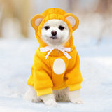 Dog Clothes Winter Warm Dog Cat Hoodies Fleece Warm Hooded Jacket Sweatshirt For Bulldog Chihuahua Puppy Cat Outfit XS-XL BATACHARLY
