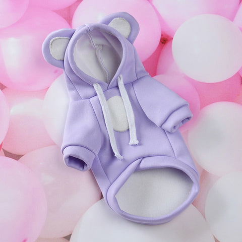 Dog Clothes Winter Warm Dog Cat Hoodies Fleece Warm Hooded Jacket Sweatshirt For Bulldog Chihuahua Puppy Cat Outfit XS-XL BATACHARLY