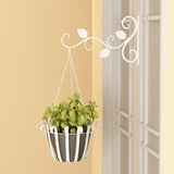 European Style Wall Hanging Flower Pot Support Bracket Hook Iron Hanger Plants Holder Balcony Home Decoration BATACHARLY