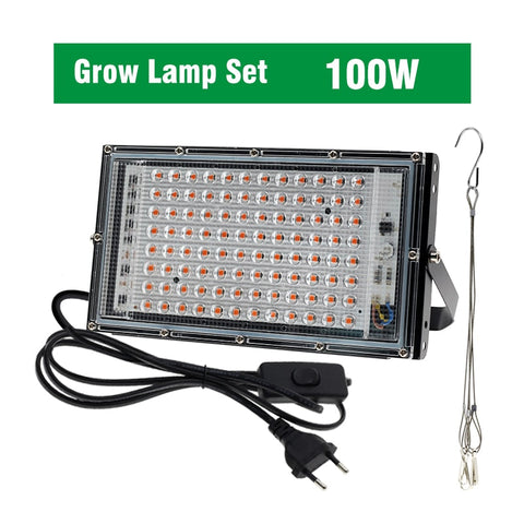 Full Spectrum LED Grow Light With Stand AC220V Phyto Lamp With On/Off Switch For Greenhouse Hydroponic Plant Growth Lighting BATACHARLY