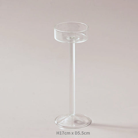 Glass Candle Holders Set Tealight Candle Holder Home Decor Wedding Table Centerpieces Crystal Holder Dinner table setting BATACHARLY
