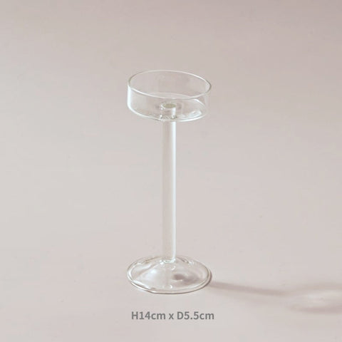 Glass Candle Holders Set Tealight Candle Holder Home Decor Wedding Table Centerpieces Crystal Holder Dinner table setting BATACHARLY