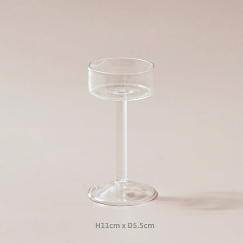 Glass Candle Holders Set Tealight Candle Holder Home Decor Wedding Table Centerpieces Crystal Holder Dinner table setting BATACHARLY