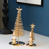 Christmas Decorations Metal Candlestic Star Xmas Tree Shape Sculpture Candle Holder Decors Home Decoration Art Gift Navidad 2022