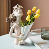 Cute Table Flower Vase Nordic Style Woman Luxury Aesthetic Body Vases Bedroom Modern Interior Decoracion Salon Casa Home Decor