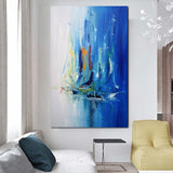 Decorative Painting Sea Boat Landscape Pictures Canvas Prints Wall Pictures for Living Room Modern Home Decor Posters And Prints