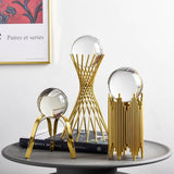 2020 Metal Crystal Ball Crafts  Home Decoration Accessories Modern Ornaments Living Room Bedroom Iron Furnishings Home Decore