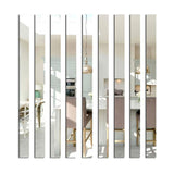 20pcs Simple Lines Acrylic 3D Wall Stickers DIY Background Mirror Strips Ceiling Waist Line Living Dining Room Art Home Decor