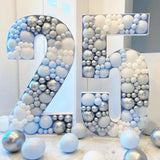 73cm Big Number Frame Stand Balloon Filling Box DIY Baby Shower Birthday Letter Alphabet Mosaic Anniversary Wedding Decoration
