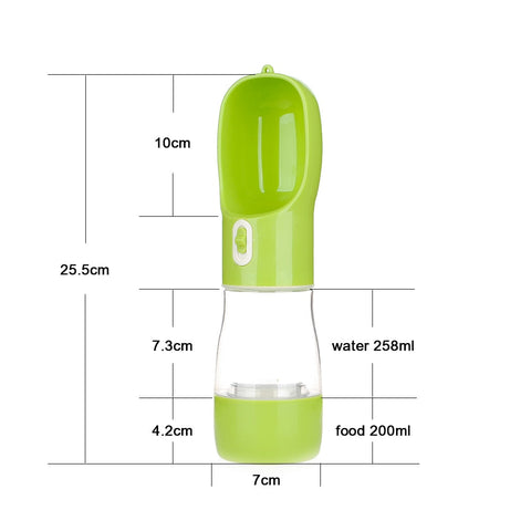 HOOPET Pet Dog Water Bottle Feeder Bowl Portable Water Food Bottle Pets Outdoor Travel Drinking Dog Bowls Water Bowl for Dogs BATACHARLY