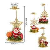 Navidad Xmas Candle Holder Christmas Tree Candlestick Table Ornament Decorations for Christmas New Year Party Dinner Decorations