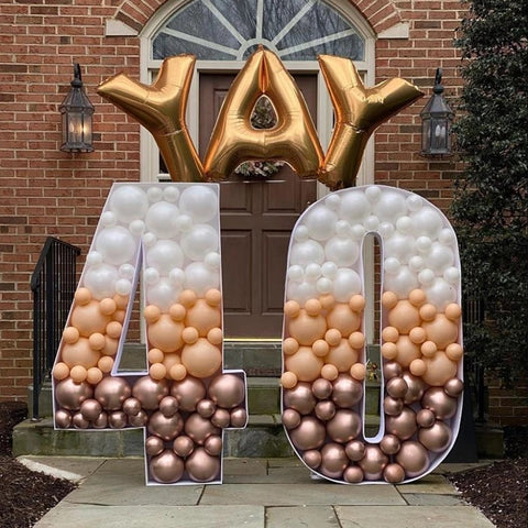 73cm Big Number Frame Stand Balloon Filling Box DIY Baby Shower Birthday Letter Alphabet Mosaic Anniversary Wedding Decoration