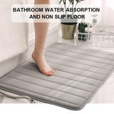 Home Bath Mat Coral Fleece Bathroom Carpet Water Absorption Non-slip Memory Foam Absorbent Washable Rug Toilet Floor Mat BATACHARLY