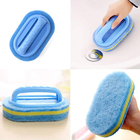 Kitchen Cleaning Bathroom Toilet Kitchen Glass Wall Cleaning Bath Brush Handle Sponge Bath BottomBathtub Ceramic Cleaning Tools BATACHARLY