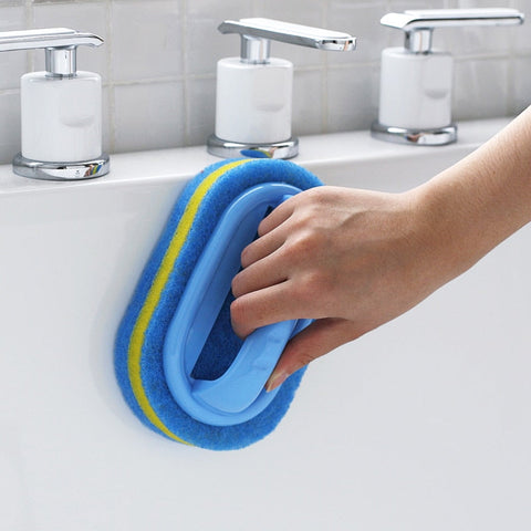 Kitchen Cleaning Bathroom Toilet Kitchen Glass Wall Cleaning Bath Brush Handle Sponge Bath BottomBathtub Ceramic Cleaning Tools BATACHARLY