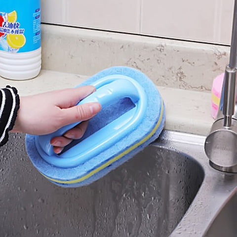 Kitchen Cleaning Bathroom Toilet Kitchen Glass Wall Cleaning Bath Brush Handle Sponge Bath BottomBathtub Ceramic Cleaning Tools BATACHARLY