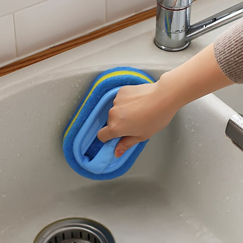 Kitchen Cleaning Bathroom Toilet Kitchen Glass Wall Cleaning Bath Brush Handle Sponge Bath BottomBathtub Ceramic Cleaning Tools BATACHARLY