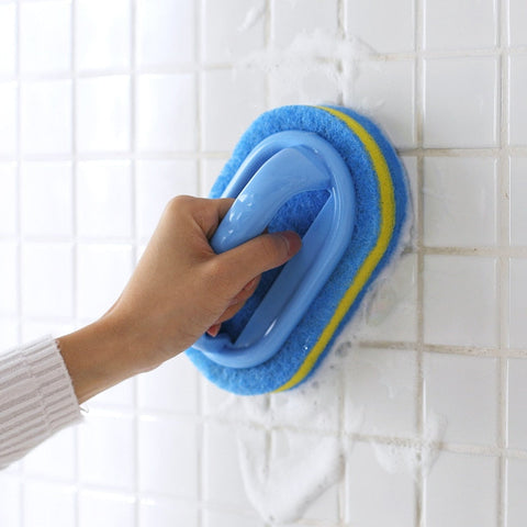 Kitchen Cleaning Bathroom Toilet Kitchen Glass Wall Cleaning Bath Brush Handle Sponge Bath BottomBathtub Ceramic Cleaning Tools BATACHARLY